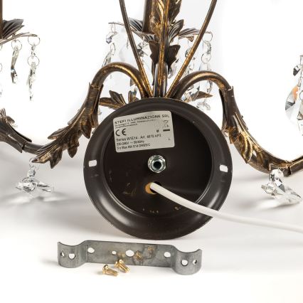 Aplică TERESA 5xE14/6W/230V bronz ONLI