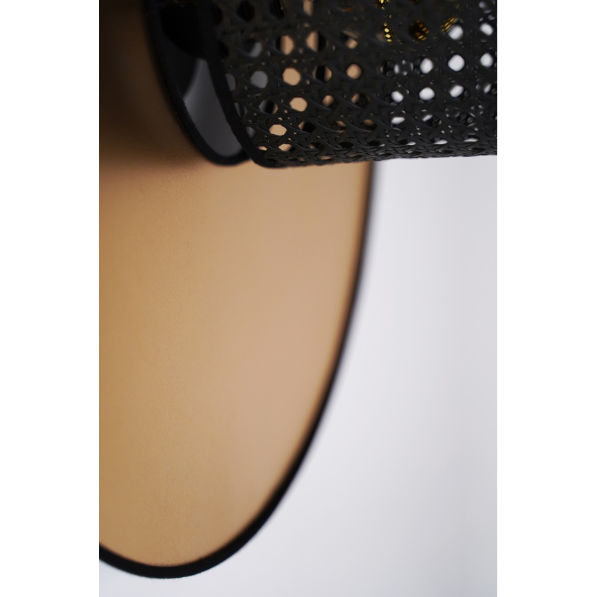 Aplică TOKYO Duolla RATTAN 1xE27/15W/230V d. 50 cm auriu/negru