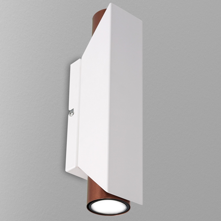 Aplică WALL 2xGU10/8W/230V albă/cupru