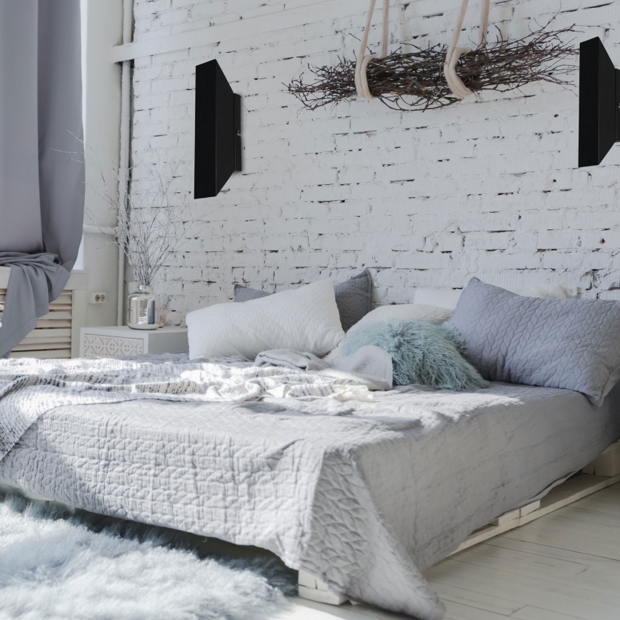 Aplică WALL 2xGU10/8W/230V neagră