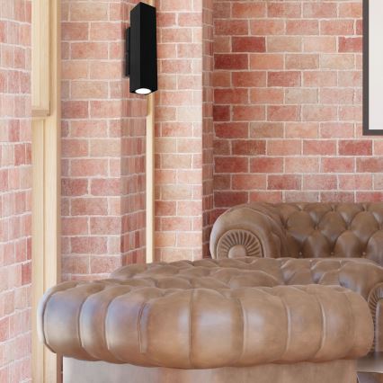 Aplică WALL 2xGU10/8W/230V neagră