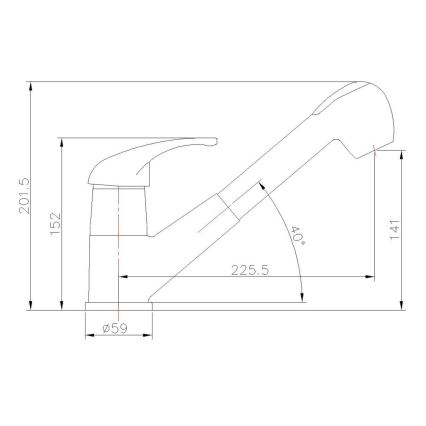 Aqualine - Baterie pentru chiuvetă KASIOPEA 20 cm, crom lucios
