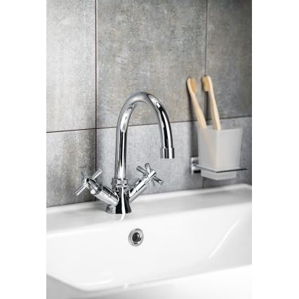 Aqualine - Baterie pentru lavoar XENIA RETRO 22,2 cm, crom lucios