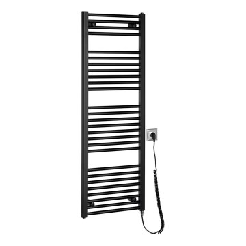 Aqualine - Radiator electric de baie DIRECT-E, 400 W, 132 x 45 cm, negru mat