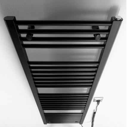 Aqualine - Radiator electric de baie DIRECT-E, 400 W, 132 x 45 cm, negru mat
