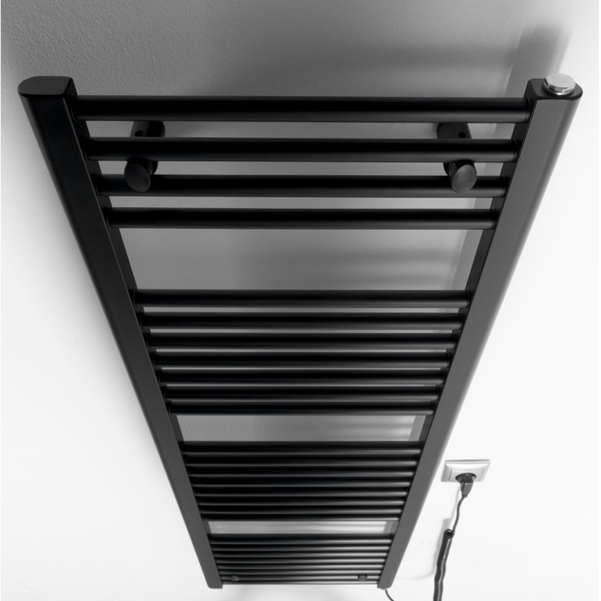 Aqualine - Radiator electric de baie DIRECT-E, 400 W, 132 x 45 cm, negru mat