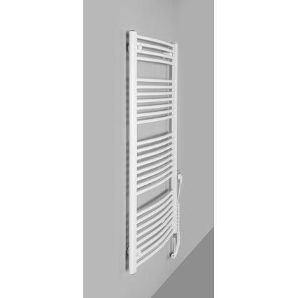 Aqualine - Radiator electric de baie ORBIT-E, 600 W, 132 x 60 cm, alb, rotund