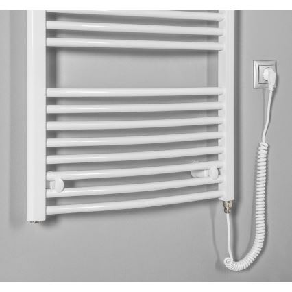 Aqualine - Radiator electric de baie ORBIT-E, 600 W, 132 x 60 cm, alb, rotund