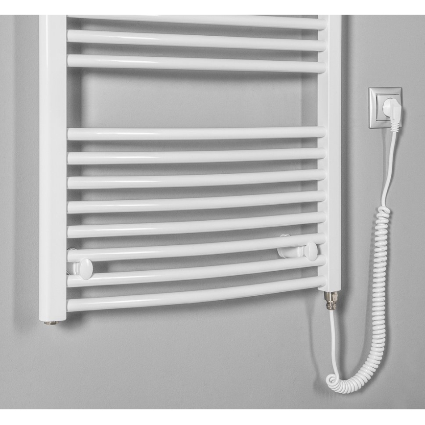 Aqualine - Radiator electric de baie ORBIT-E, 600 W, 132 x 60 cm, alb, rotund