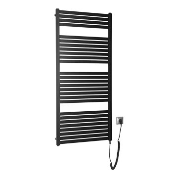 Aqualine - Radiator electric de baie TONDI-E 600W 133x60 cm negru mat