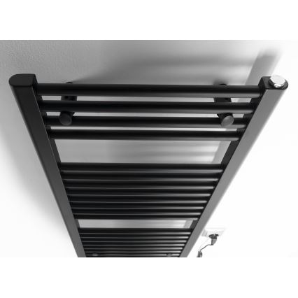 Aqualine - Radiator electric pentru baie DIRECT-E 300W 96x45 cm negru mat