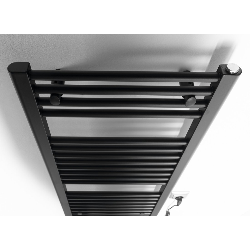 Aqualine - Radiator electric pentru baie DIRECT-E 300W 96x45 cm negru mat