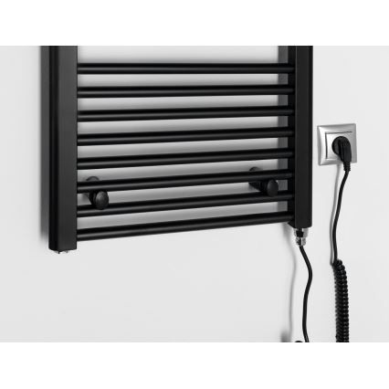 Aqualine - Radiator electric pentru baie DIRECT-E 300W 96x45 cm negru mat