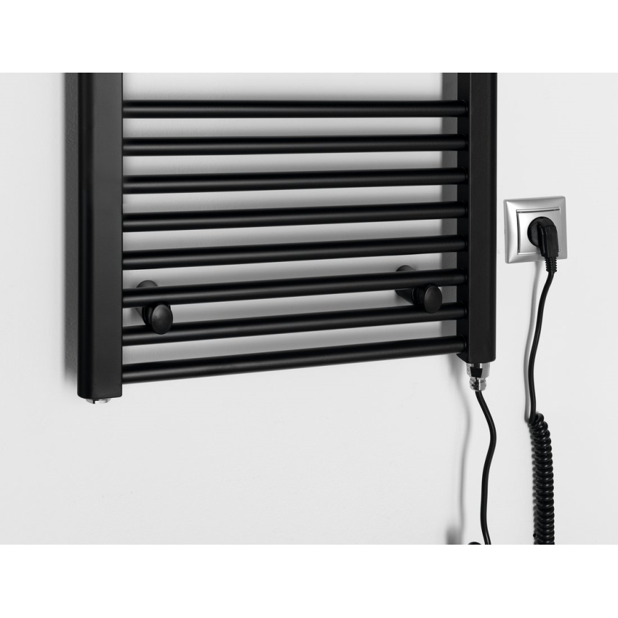 Aqualine - Radiator electric pentru baie DIRECT-E 300W 96x45 cm negru mat