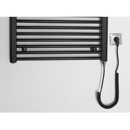 Aqualine - Radiator electric pentru baie DIRECT-E 400W 96x60 cm negru mat
