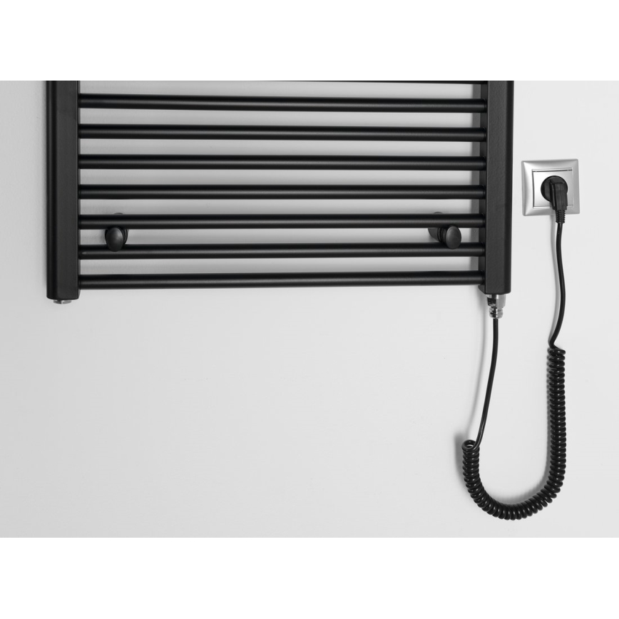 Aqualine - Radiator electric pentru baie DIRECT-E 400W 96x60 cm negru mat