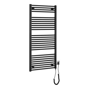 Aqualine - Radiator electric pentru baie DIRECT-E, 600 W, 132 x 60 cm, negru mat
