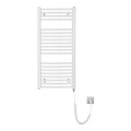 Aqualine - Radiator electric pentru baie ORBIT-E, 300 W, 96 x 45 cm, alb, rotund
