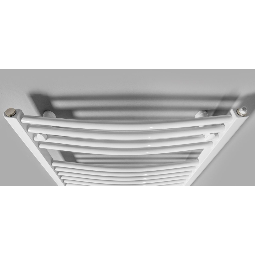 Aqualine - Radiator electric pentru baie ORBIT-E, 300 W, 96 x 45 cm, alb, rotund