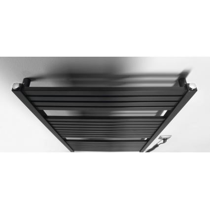 Aqualine - Radiator electric pentru baie TONDI-E, 400 W, 97 x 60 cm, negru mat