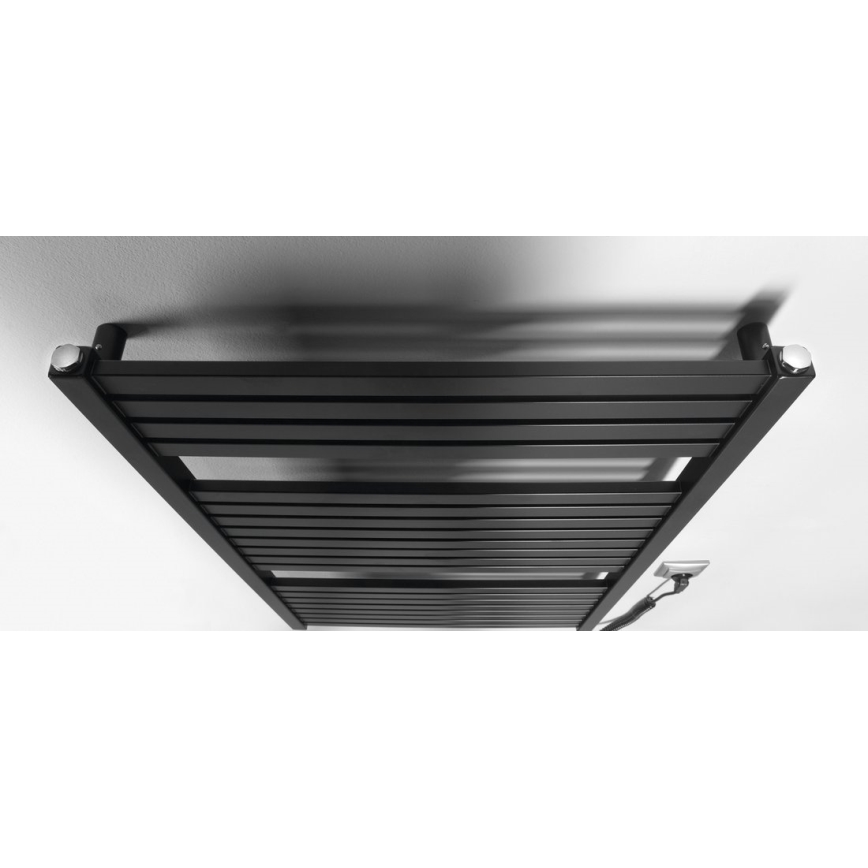 Aqualine - Radiator electric pentru baie TONDI-E, 400 W, 97 x 60 cm, negru mat