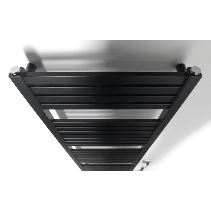 Aqualine - Radiator electric pentru baie TONDI-E, 500 W, 133 x 45 cm, negru mat