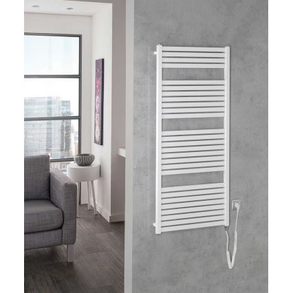 Aqualine - Radiator electric pentru baie TONDI-E 600 W, 133 x 60 cm, alb
