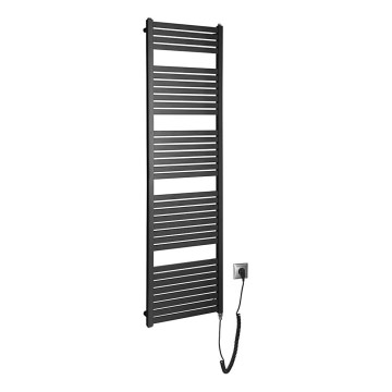 Aqualine - Radiator electric pentru baie TONDI-E 600W 169x45 cm, negru mat