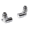 Aqualine - Set de racordare pentru robineți unghiulari FIRST, dreapta, crom lucios