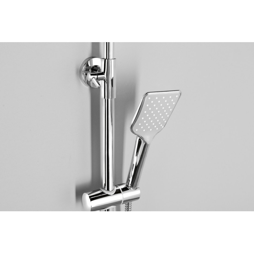 Aqualine - Set de duș cu baterie FACTOR crom lucios