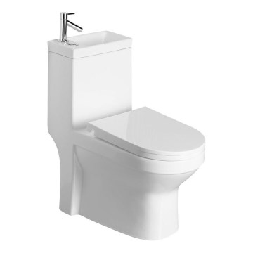 Aqualine - WC combinat cu lavoar HYGIE ceramică/albă