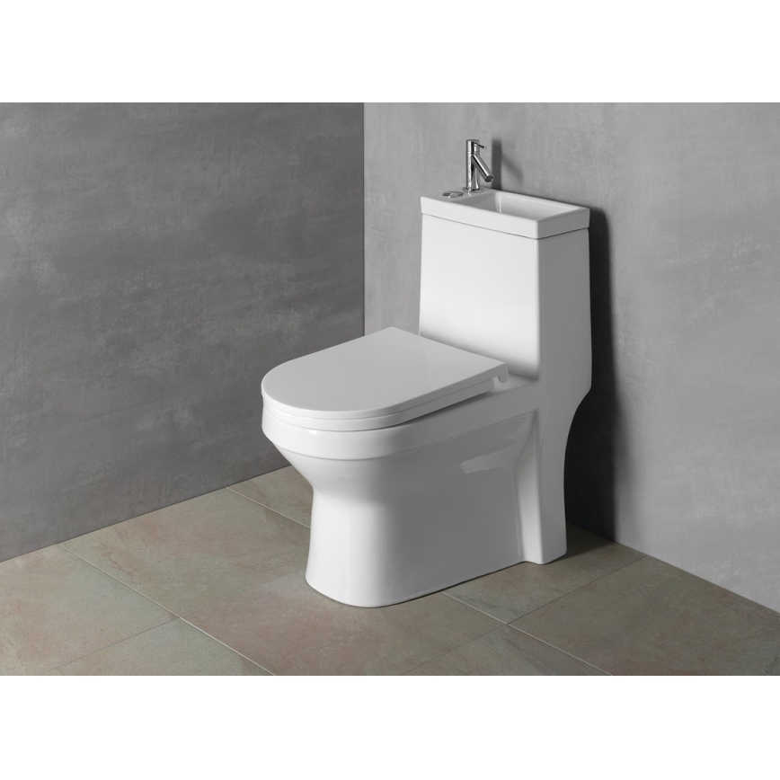 Aqualine - WC combinat cu lavoar HYGIE ceramică/albă
