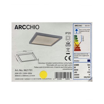 Arcchio - Plafonieră LED dimabilă SOLVIE LED/20W/230V