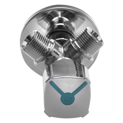 Arco - Robinet colțar combinat cu două ieșiri A-80, crom lucios