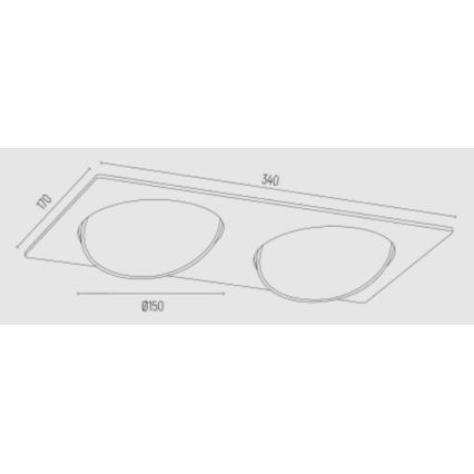 Argon 1046 - Plafonier OLIMP 2xGU10-AR111/12W/230V alb
