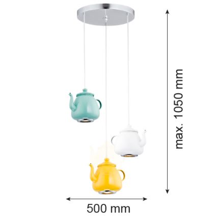 Argon 1326 - Lampa suspendata JAMAJKA 3xGU10/50W/230V