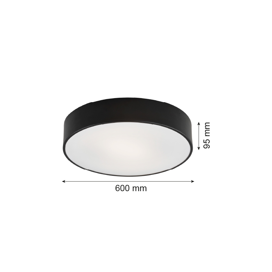Argon 2084 - Plafonier DARLING 5xE27/15W/230V diametru 60 cm negru