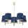Argon 2086 - Candelabru pe tijă PONTE 5xE27/15W/230V albastru/alamă