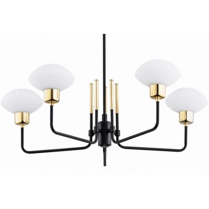 Argon 2128 - Candelabru pe tijă RAVELLO 5xE14/15W/230V negru/auriu