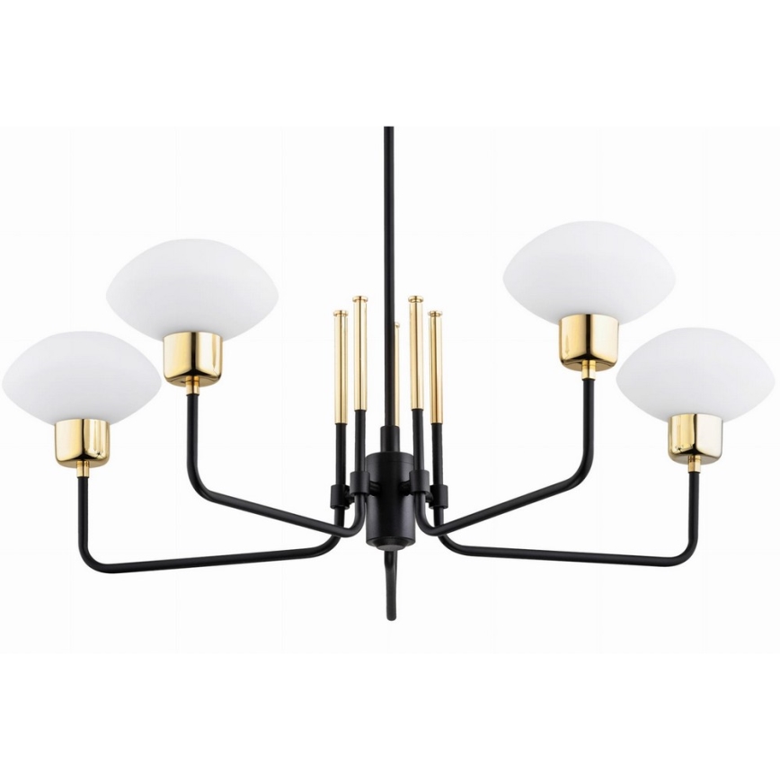 Argon 2128 - Candelabru pe tijă RAVELLO 5xE14/15W/230V negru/auriu