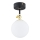 Argon 4003 - Plafonieră aplicată pentru baie LATINA 1xE14/7W/230V IP44 negru/alamă