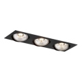 Argon 6116 - Plafonier OLIMP 3xGU10-AR111/12W/230V negru