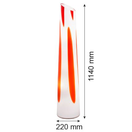 Argon 7042 - Lampă de podea POLONIA 2xE27/15W/230V alb/roșu