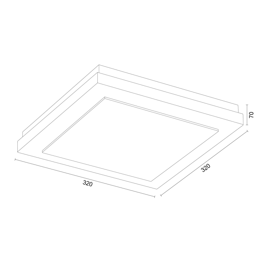 Argon 7267 - Plafonieră TABOR 2xE27/15W/230V 32x32 cm bej