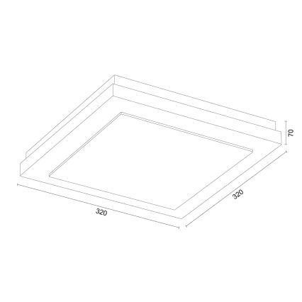 Argon 7268 - Plafonieră TABOR 2xE27/15W/230V 32x32 cm teracotă