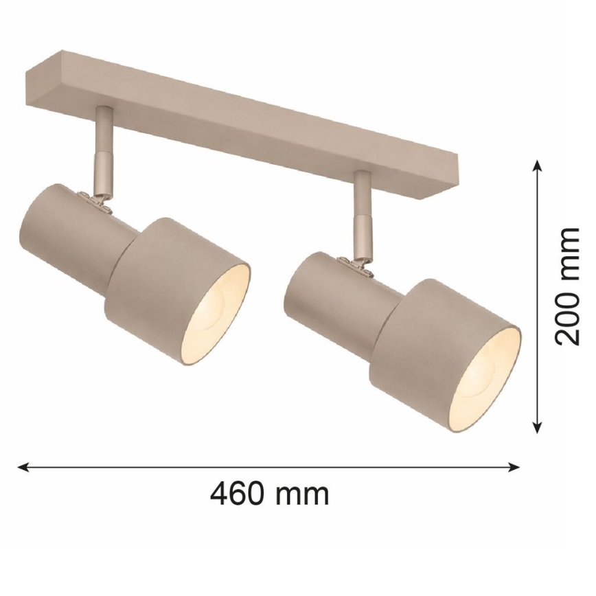 Argon 7294 - Lampă spot DOR 2xE27/15W/230V bej