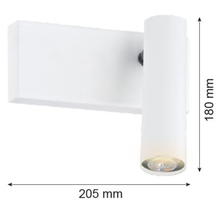 Argon 8064 - Aplica de perete ETNA cu un singur punct de lumină 1xG9/6W/230V albă