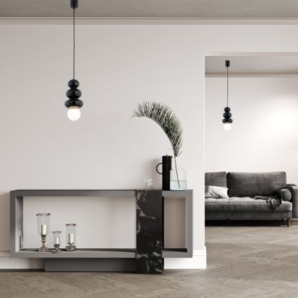 Argon 8788 - Lustră de baie suspendată pe cablu ORLANDO PLUS 1xG9/6W/230V IP44 negru