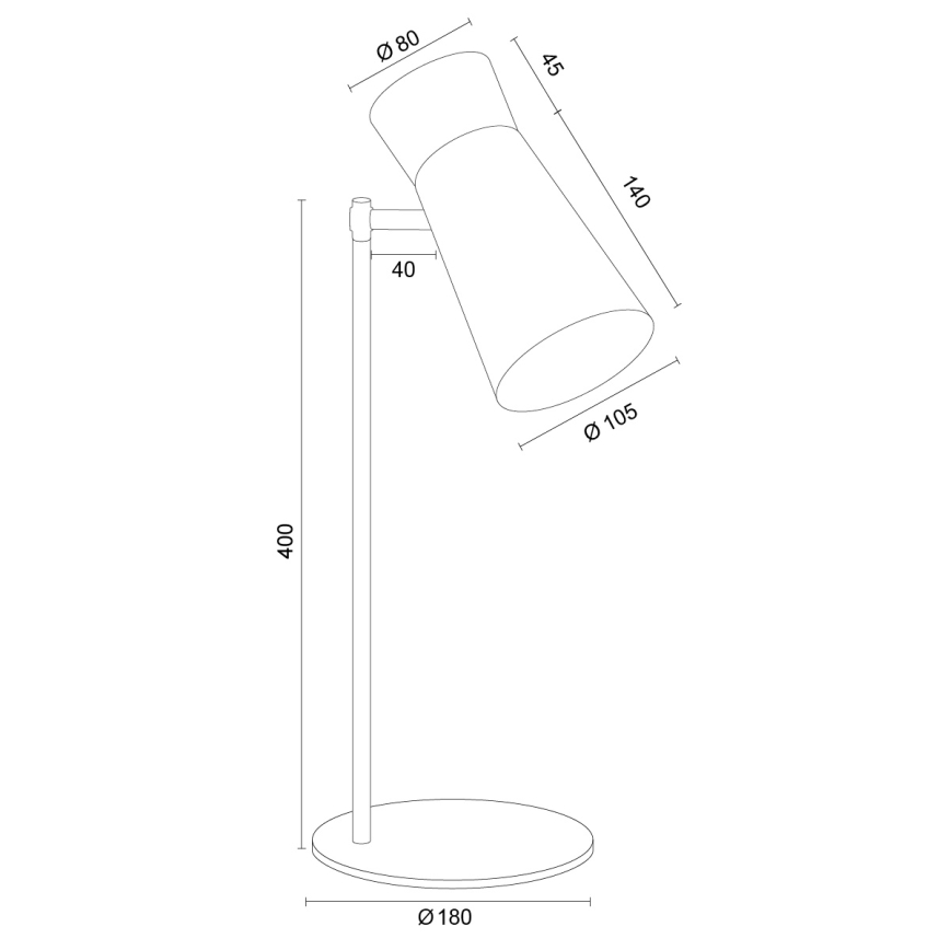 Argon 8875 - Lampă de masă LORD 1xE14/7W/230V neagră