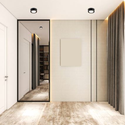 Argon 8905 - Plafonieră ELORA 1xGX53/7W/230V, Ø11 cm, neagră